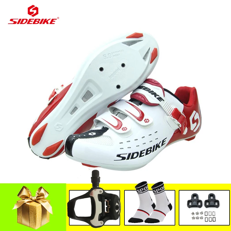 SIDEBIKE Road Bike Shoes Men Cycling Pedals Cleats Breathable Self-locking Breathable Outdoor Riding Bicycle Athletic Sneakers