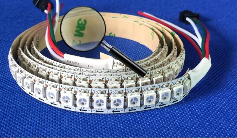 15 м WS2812B 144 светодиодный s/M белый PCB водонепроницаемый с трубкой Ip67 цифровой 5050 RGB Светодиодная лента DC5V индивидуально светодиодная полоса с адресом