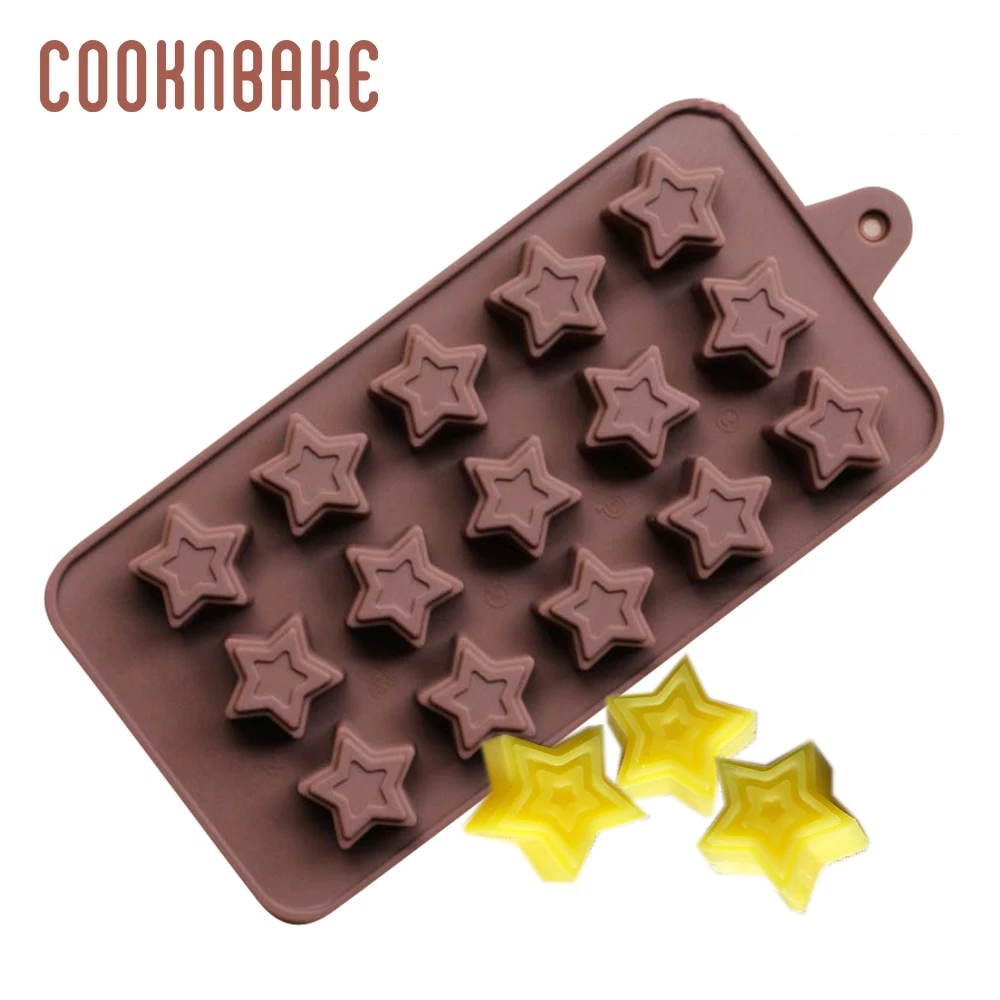 COOKNBAKE DIY силиконовая форма для украшения торта инструмент 15 решеток звезда DIY силиконовая форма для шоколада форма для торта кубик льда SICM-115-3 - Цвет: SICM-115-14