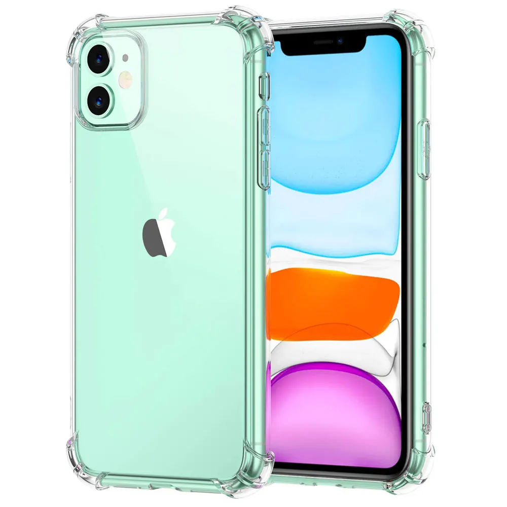Прозрачный противоударный чехол для iPhone 11 Pro Max 12 Mini X XS XR 8 Plus 7 6 6S SE 2020 5 силиконовый