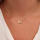Женское колье-чокер с маленькими сердечками и буквой инициалы имени, ожерелье для женские ювелирные изделия, кулон, аксессуары, подарок 2020