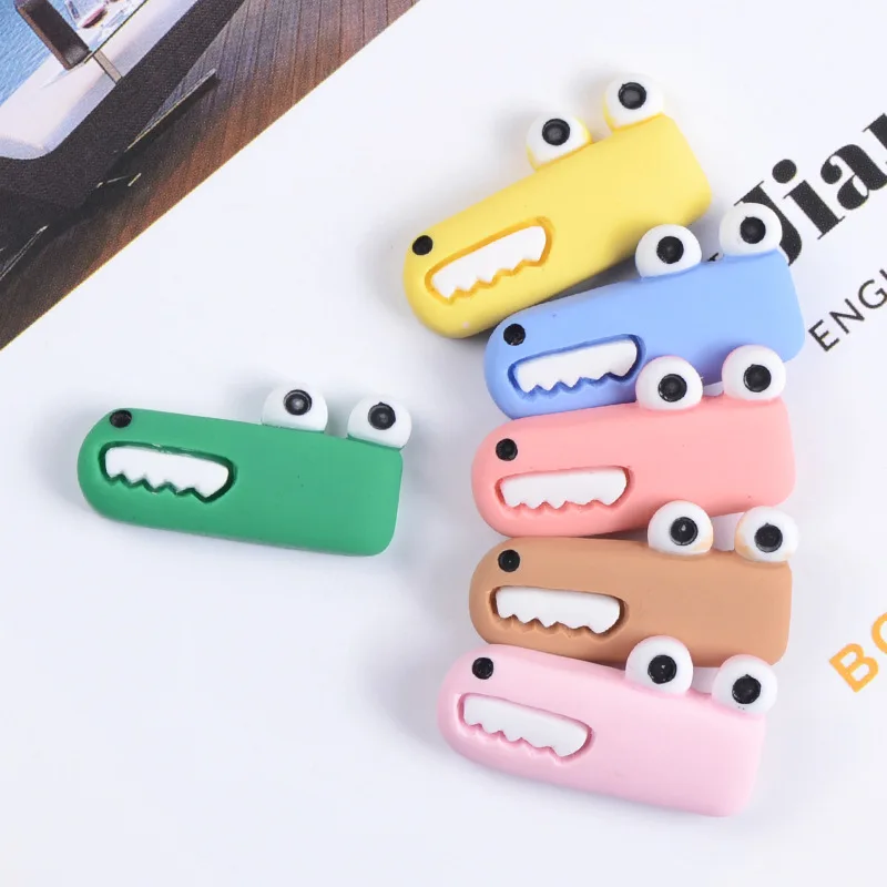 10 шт. украшение в виде головы крокодила из мультфильма кабошон смолы с плоской
