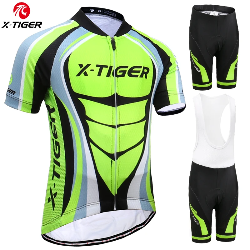 X TIGER Детские комплекты одежды с коротким рукавом для горного велосипеда летний
