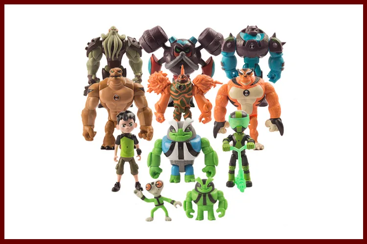 11 шт. Ben 10 Tennyson серый Kwestie Heatblast Humongousaur Rack Vilgax мини ПВХ фигурка Коллекционная