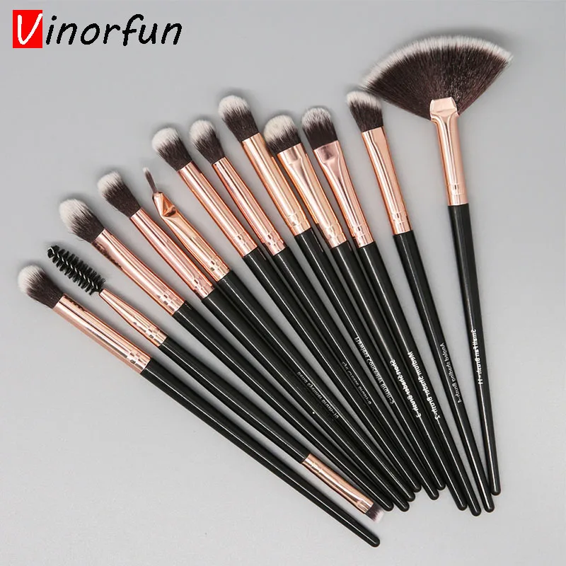 Набор кистей для макияжа набор из 12 нанесения пудры теней век основы румян