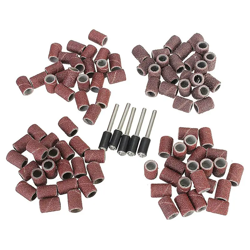NEW 92Pcs 1/4 дюйма шлифовальные ленты ударные рукава 60 120 240 320 Grits + 5 комплектов