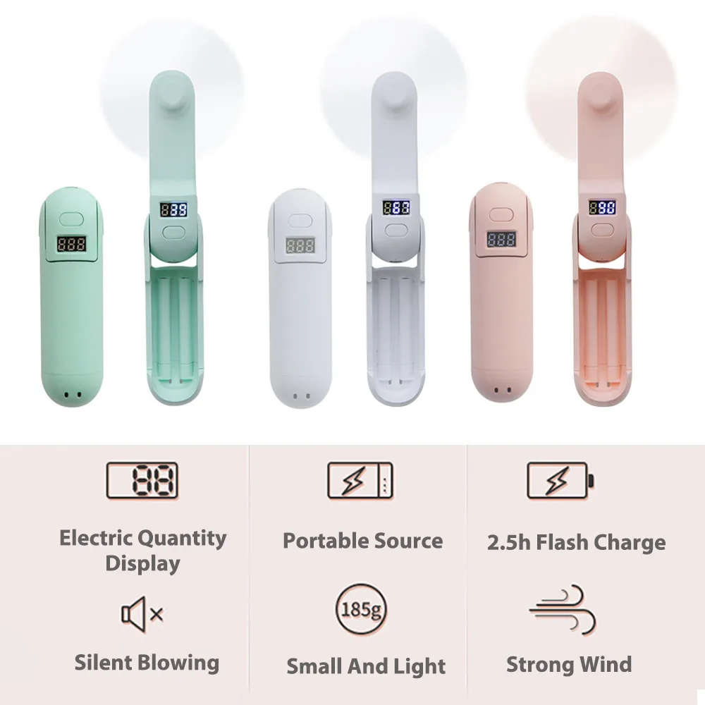 2 в 1 Летний Портативный Удобный вентилятор распылитель тумана 2000mAh USB