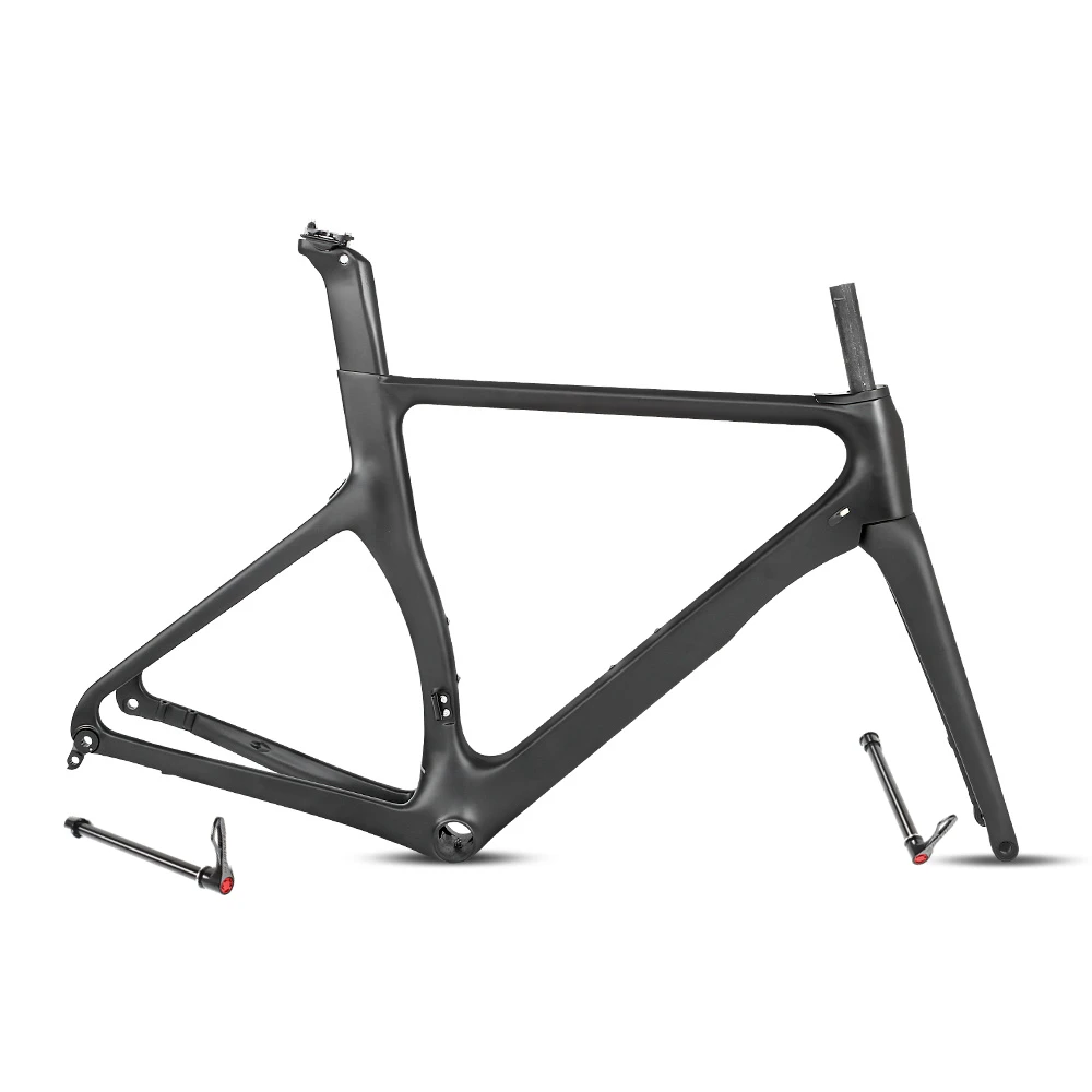 Китайский OEM без наклеек 700C aero racing через ось 142 мм дисковый тормоз карбоновая рама