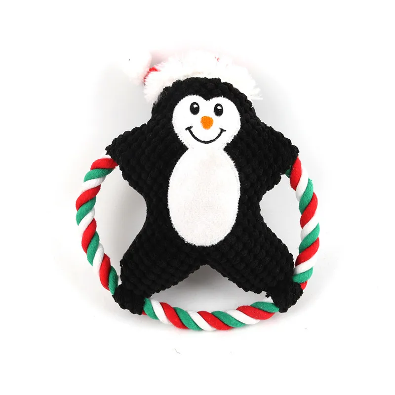 

Pet Plush Toy Dog Vocal Cartoon Cotton Rope Christmas Toy Molar Bite Venting Toy Professional Fashion Portable