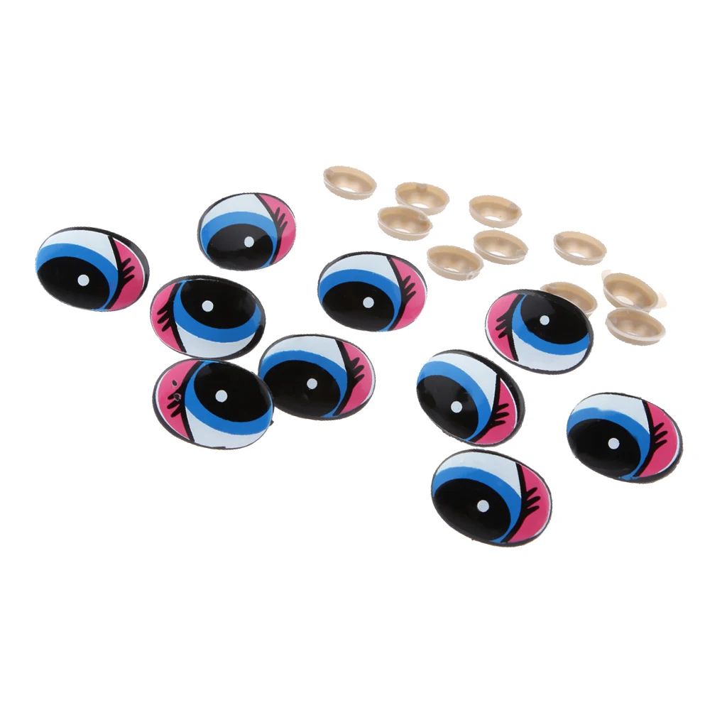 5 пар Пластиковые безопасные Мультяшные движущиеся глаза для куклы медведя