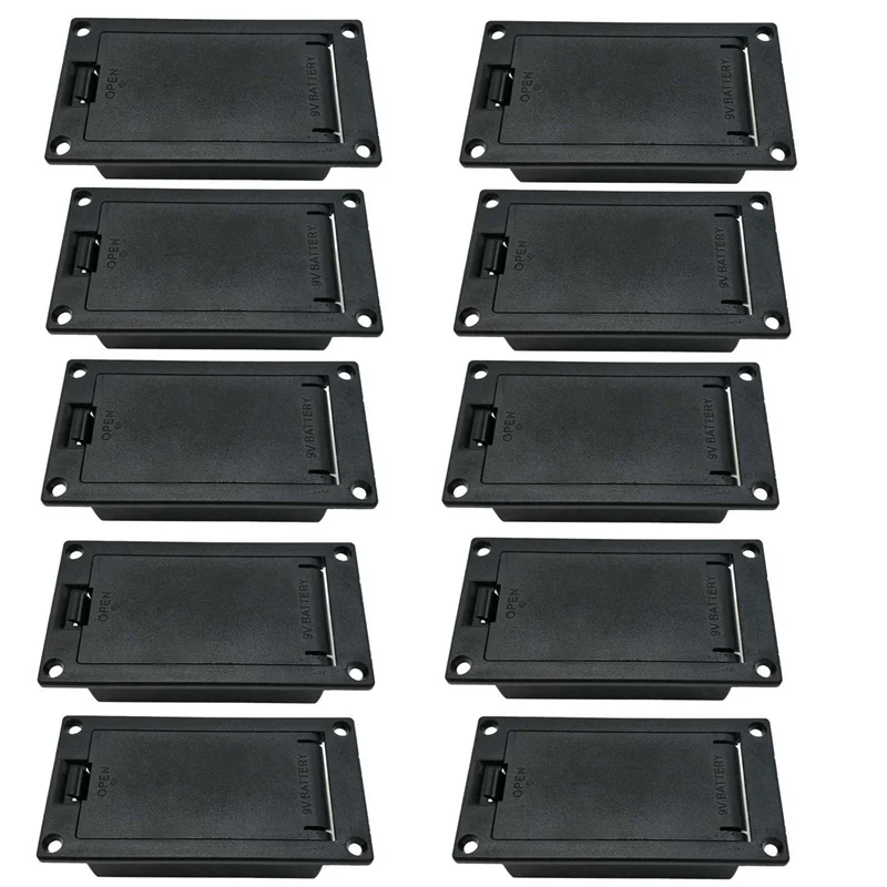 

10 Pcs Guitar Stand Guitar Hanger Holder & 10 Pcs 9V Battery Box Holder with 9 Volt Battery Clip