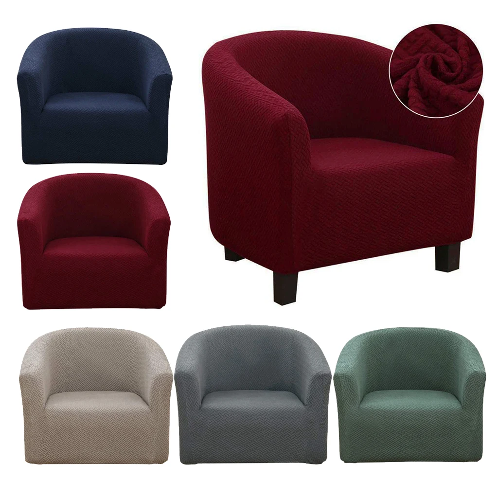 

Sofa Slipcover Polyester Tub Chair Cover Non-Slip Armchair Protector 5 Colors