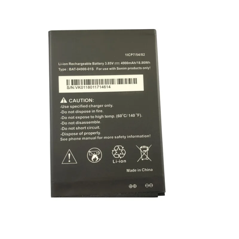 

New Battery for Sonim XP8 XP8800 Cell Phone Li-Ion Rechargeable Accumulator Replacement 3.85V 4900mAh BAT-04900-01S