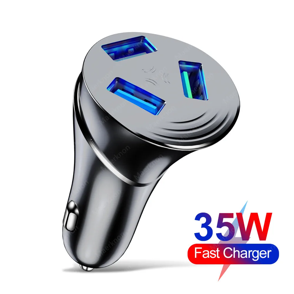 

Зарядное устройство с 3 портами USB, быстрая зарядка 3,0 4,0, 35 Вт, для Samsung, Xiaomi, iphone 12, QC3.0