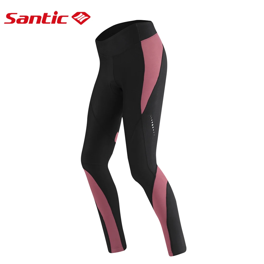 Santic зимние женские велосипедные колготки флисовые теплые штаны Pro Fit 4D