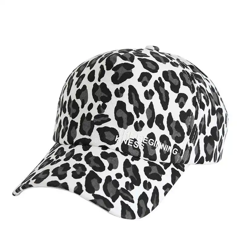 

Summer feminine baseball hat leopard print female duck travel cap outdoor sun hat fashion female Korean women's baseball cap
