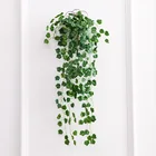 Искусственное растение Creeper Декор стена из виноградных лоз подвесной ротанговый листья ветки украшение для дома пластиковые искусственные шелковые листья зеленые Фотообои
