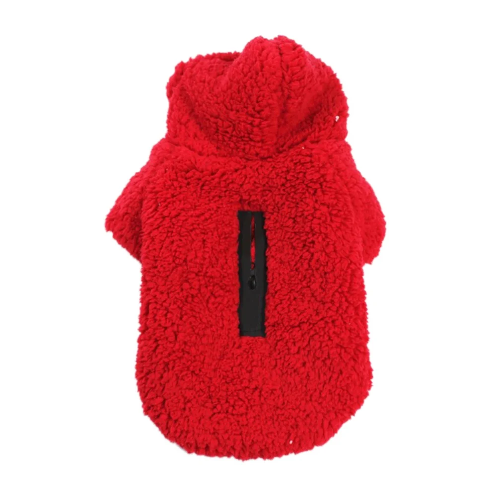 

Winter Pet Dog Hoodies Coat Clothes Zipper Closure Fleece Double-sided Padded Cozy Soft Warm Pet Jacket Outfit for Puppy Cat