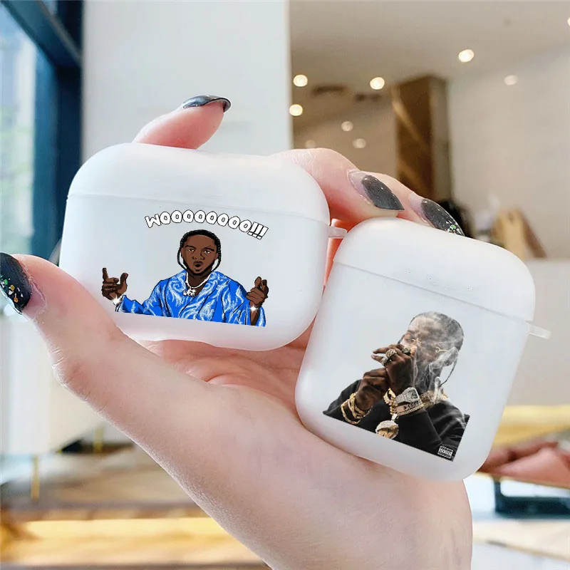 Раппер Поп Смоук DIY Роскошный Белый Матовый Мягкий Чехол Для Наушников Apple AirPods Аксессуары AirPods pro on.