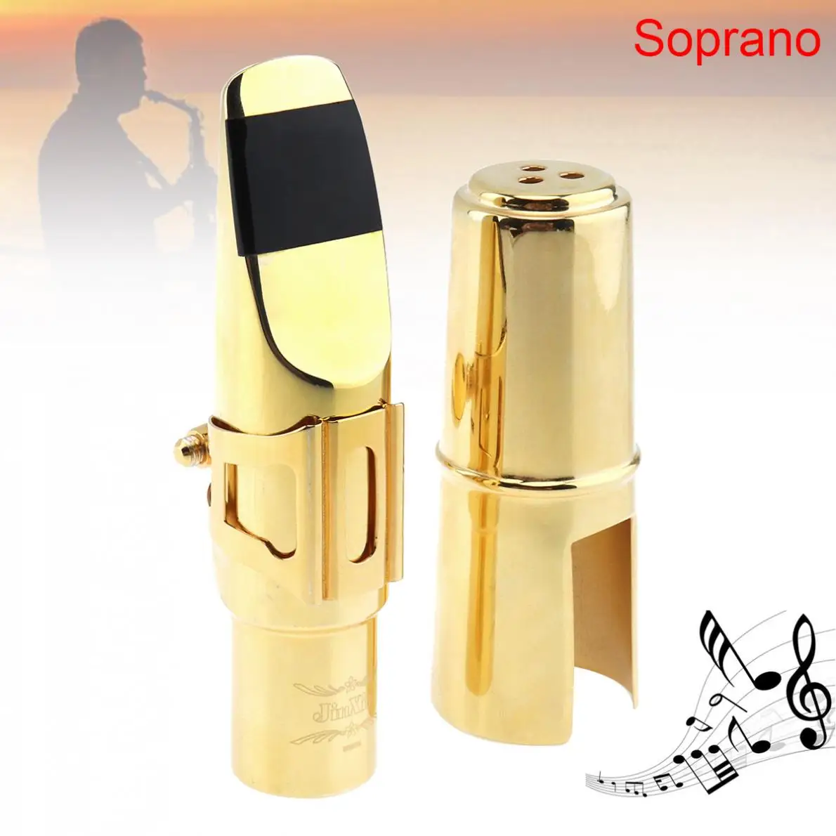 Сопрано bB саксофон мундштук позолоченный медный латунный Размер 6C 7C для