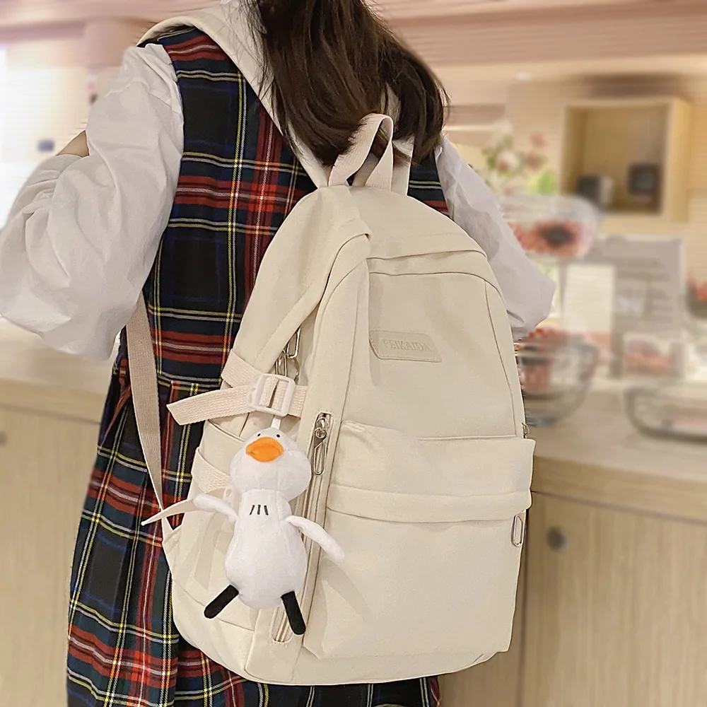 

Girl Nylon Cute Waterproof College Backpack Cool Women School Bag Fashion Lady Backpack Laptop Female Kawaii Travel Student Bags