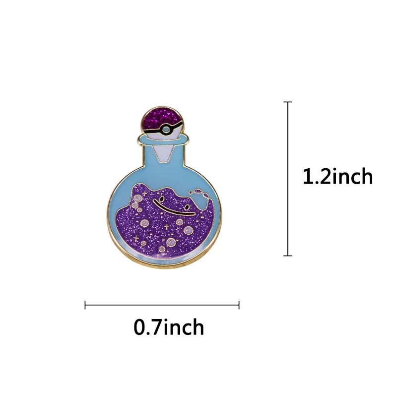 Волшебного зелья бутылки призрак эмали штырь милые волшебный брошь джинсы