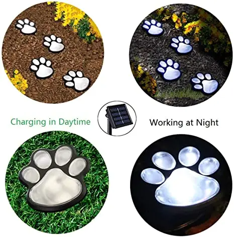 

LED Solar ABS Garden Lights Animal Paw Print Waterproof Light for Lawn Path Landscape Lighting Decor Decoration