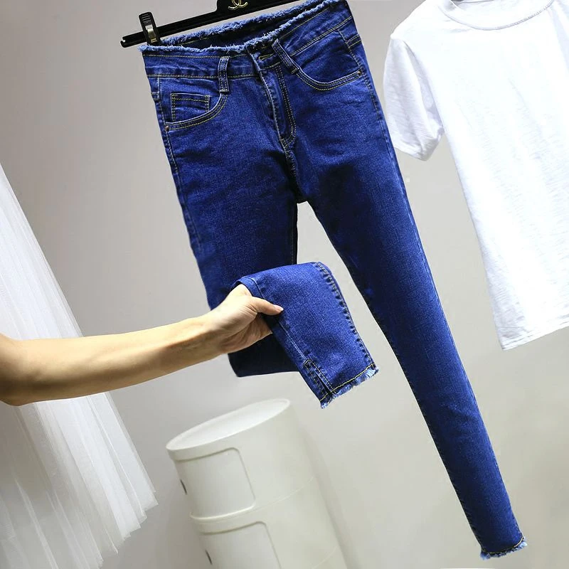 

Newest Arrivals Fashion Lady Denim Skinny Pants High Waist Stretch Jeans Slim Pencil Jeans Women Casual Jeans