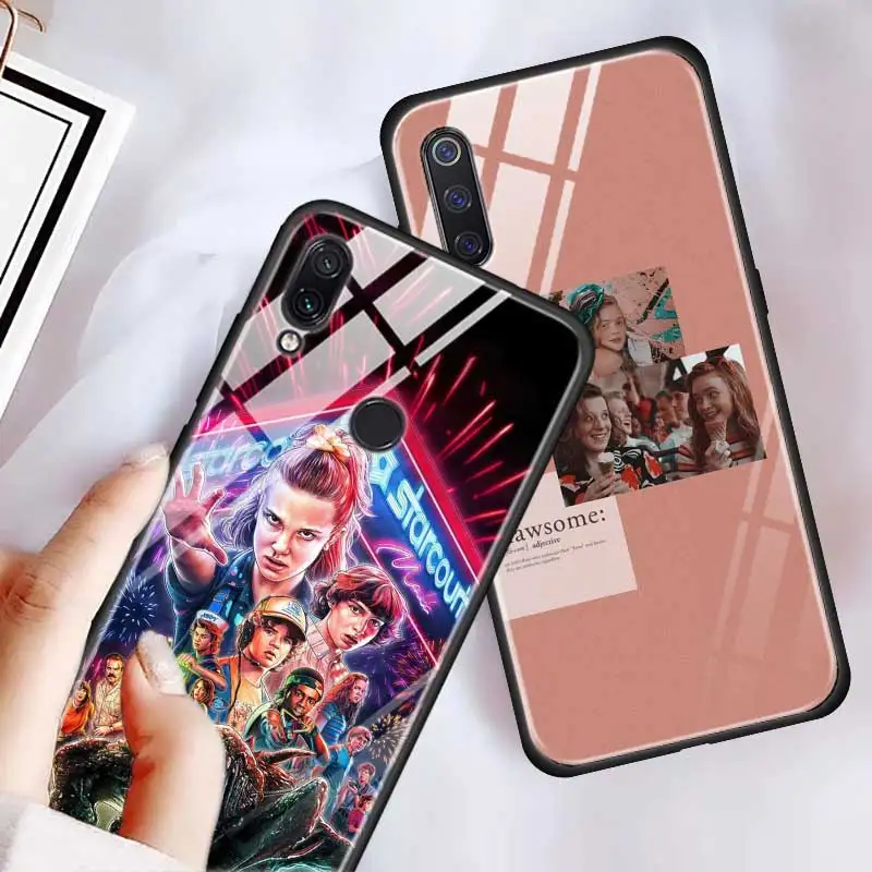 Чехол из закаленного стекла для Red mi 7 8A Note6 7 8 K20 K20 Pro, задняя крышка для Xiaomi mi A3 CC9E CC9, силиконовый край, чехол для чужих вещей