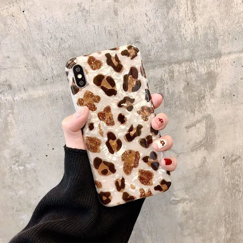 

Leopard Print Soft Case iPhone X /XS/XR Phone Case 11pro/Max/IPhone6S/8Plus/7/6P Female Personality