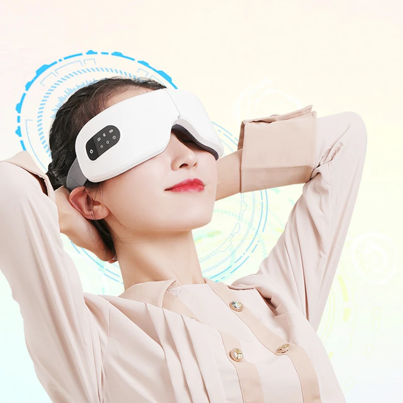 

4D Vibration Eye Massager Electric Smart Eye Care Device Heating Vibration Eye Massage Music Relieve Eye Fatigue & Improve Sleep