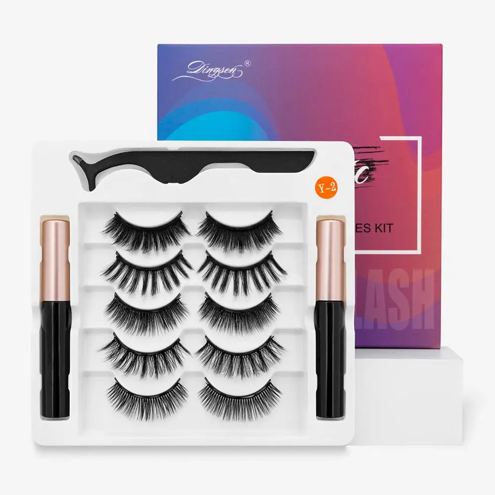 5 пар набор магнитных ресниц для наращивания 2 бутылки | Красота и здоровье