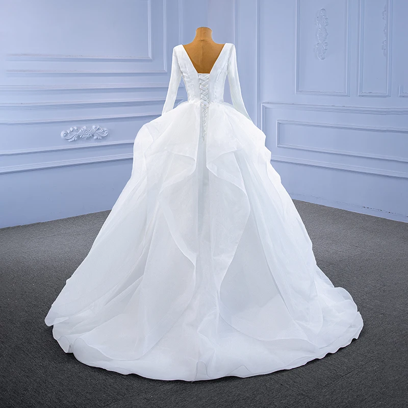 

RSM67310 Big Puffy Skirt Ball Wedding Dress O Neck Cap Sleeves 3d Flowers China Online Shop Quick Shiping свадьба
