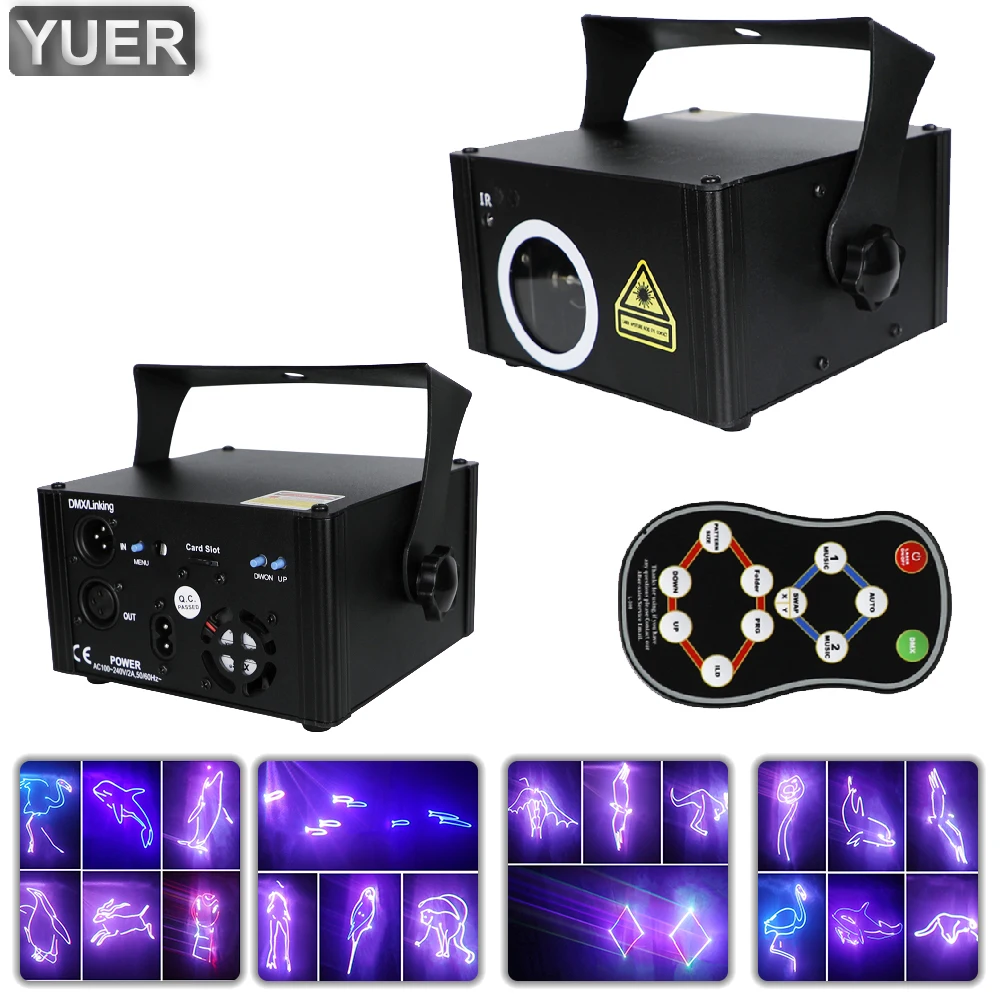 Лазерный прожектор DMX512 с SD-картой и анимационным узором