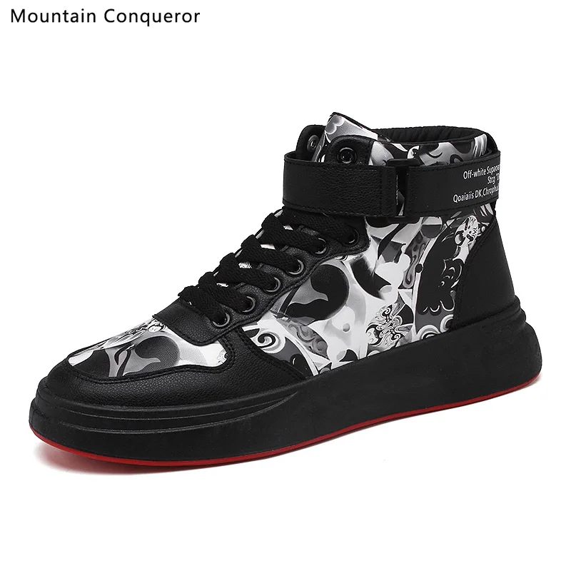 Mountain Conqueror Fashion High Top Men Shoes Print Casual For Autumn Winter Male hip hop Footwear Size 39-44 | Обувь