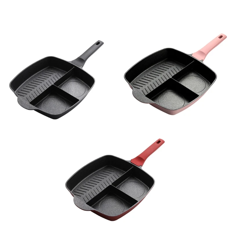 

F2TE Aluminum Material Frying Pan Non-stick Pot Cookware 3 Colors Choose Frying Pots