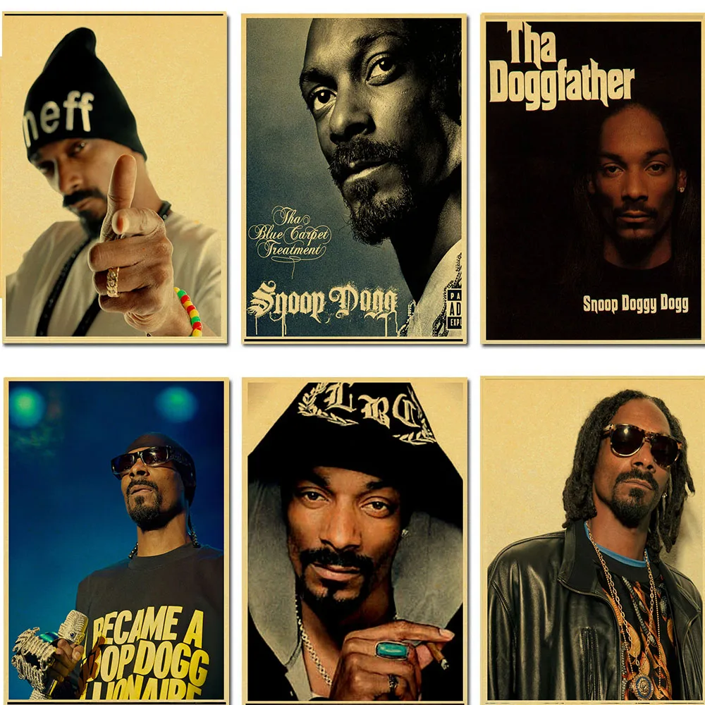 Декоративная картина Snoop Dogg/Настенный декор/плакат для бара/крафт-бумага/Ретро