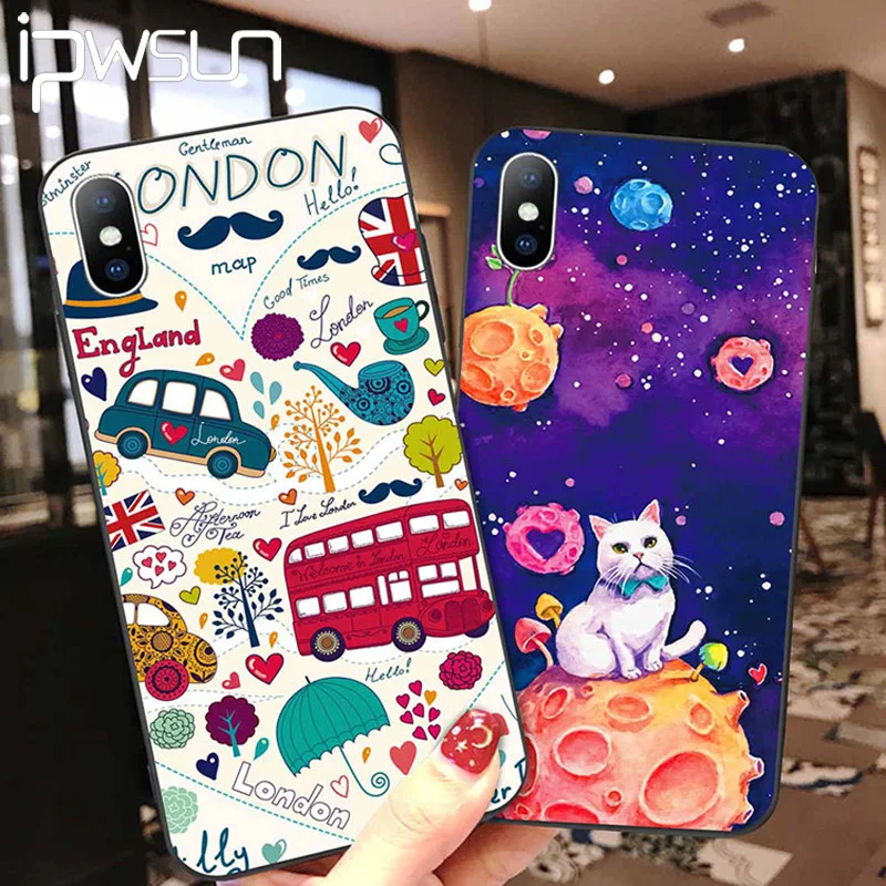 Чехол iPWSOO 3D для iPhone 11 Pro Max X XS XR Мягкий Силиконовый ТПУ чехол накладка с надписью 8 7