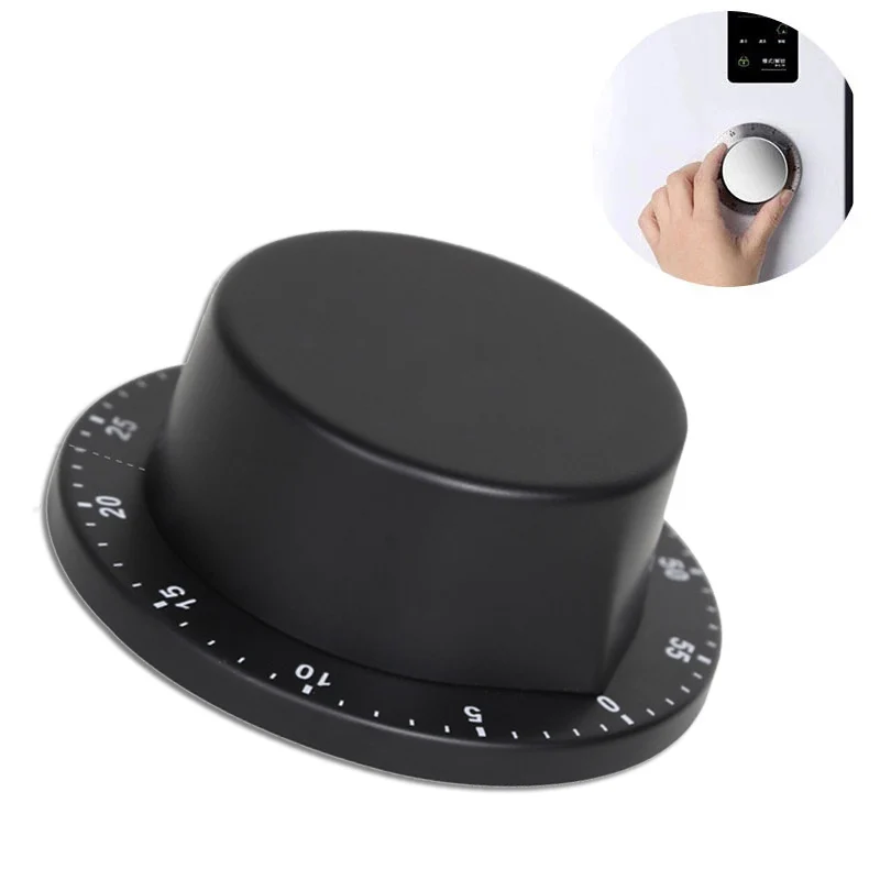

60 Minutes Kitchen Timer Magnetic Base Kitchen Cooking Baking Countdown Gadgets Manual Mechanical Alarm Clock Time Reminder