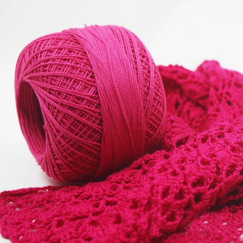 Розничная продажа 50 г/шарик 8 # 2ply DIY цветная тонкая кружевная Пряжа пряжа для