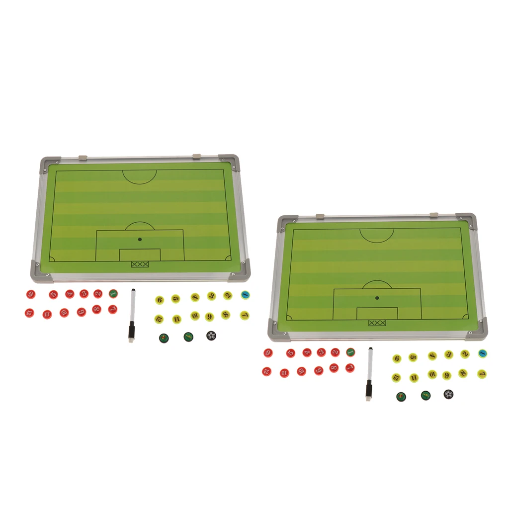 2 набора Премиум футбольной тренировочной доски магнитный двухсторонний буфер