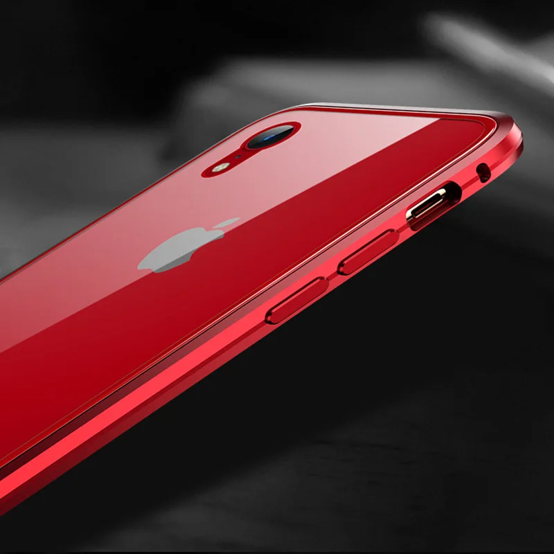 Чехол для iPhone 11 Pro Max XR прозрачный флип чехол из закаленного стекла с магнитной