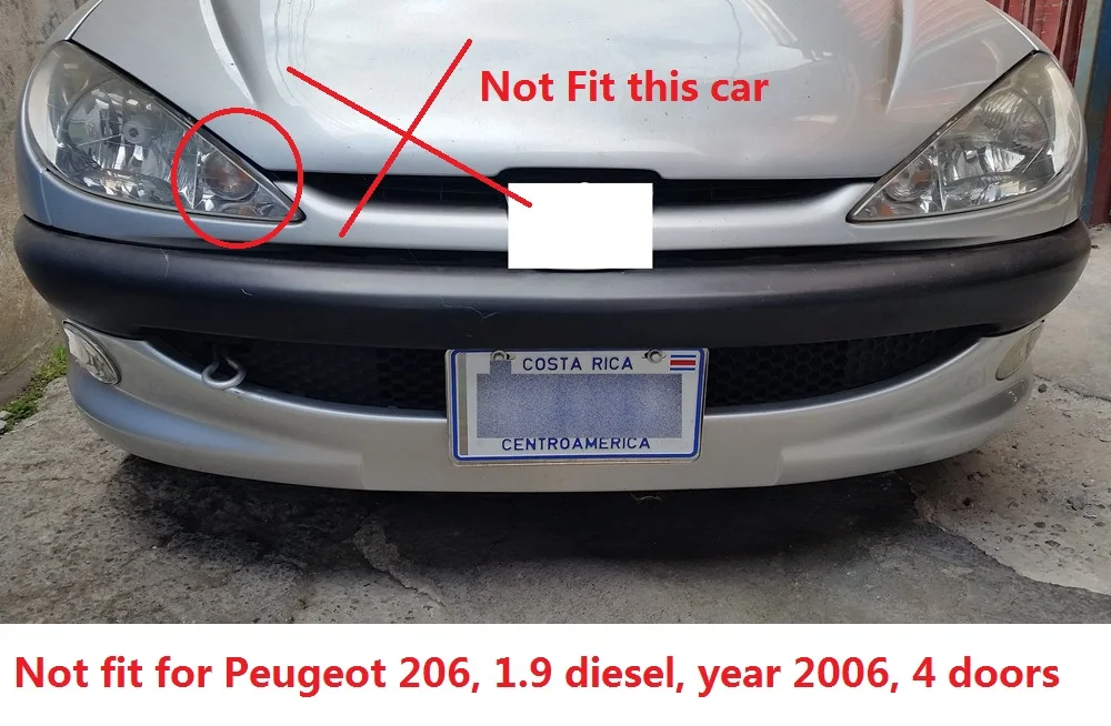 CAPQX для Peugeot 206 1998-2005-2008 переднего бампера Туман светильник светодиодный тумана