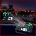 Универсальный проектор на лобовое стекло Q7, 5,5 дюйма, многоцветный автомобильный проектор HUD GPS, спидометры, Предупреждение о превышении скорости