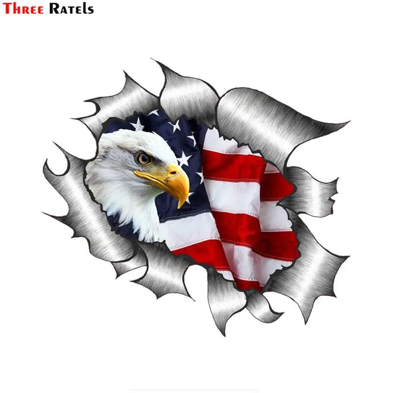 Три Ratels FTC 732 # рваные металлический дизайн с американским Белоголовый Орлан Флаг