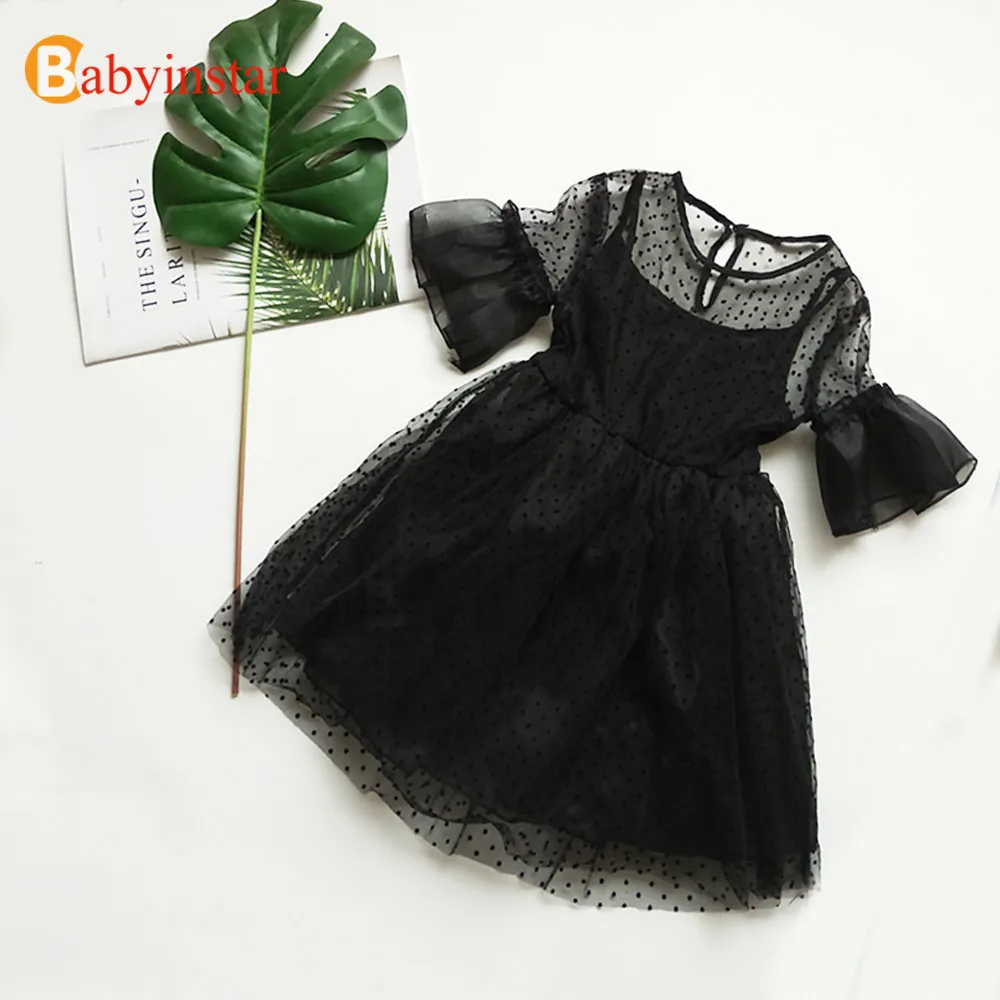 Babyinstar/платье принцессы для маленьких девочек; Новое поступление года; плиссированная Дизайнерская одежда с длинными рукавами для маленьких детей; Детские платья для девочек