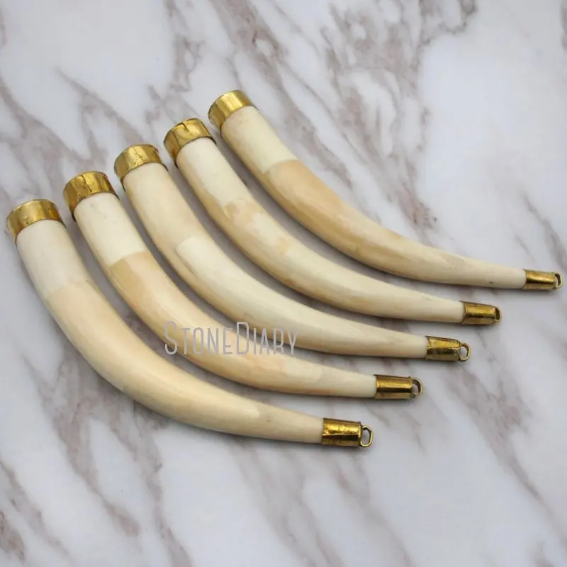 PM9083 бык Мул подвеска в виде гудка бежевого цвета с латунным покрытием тонкие