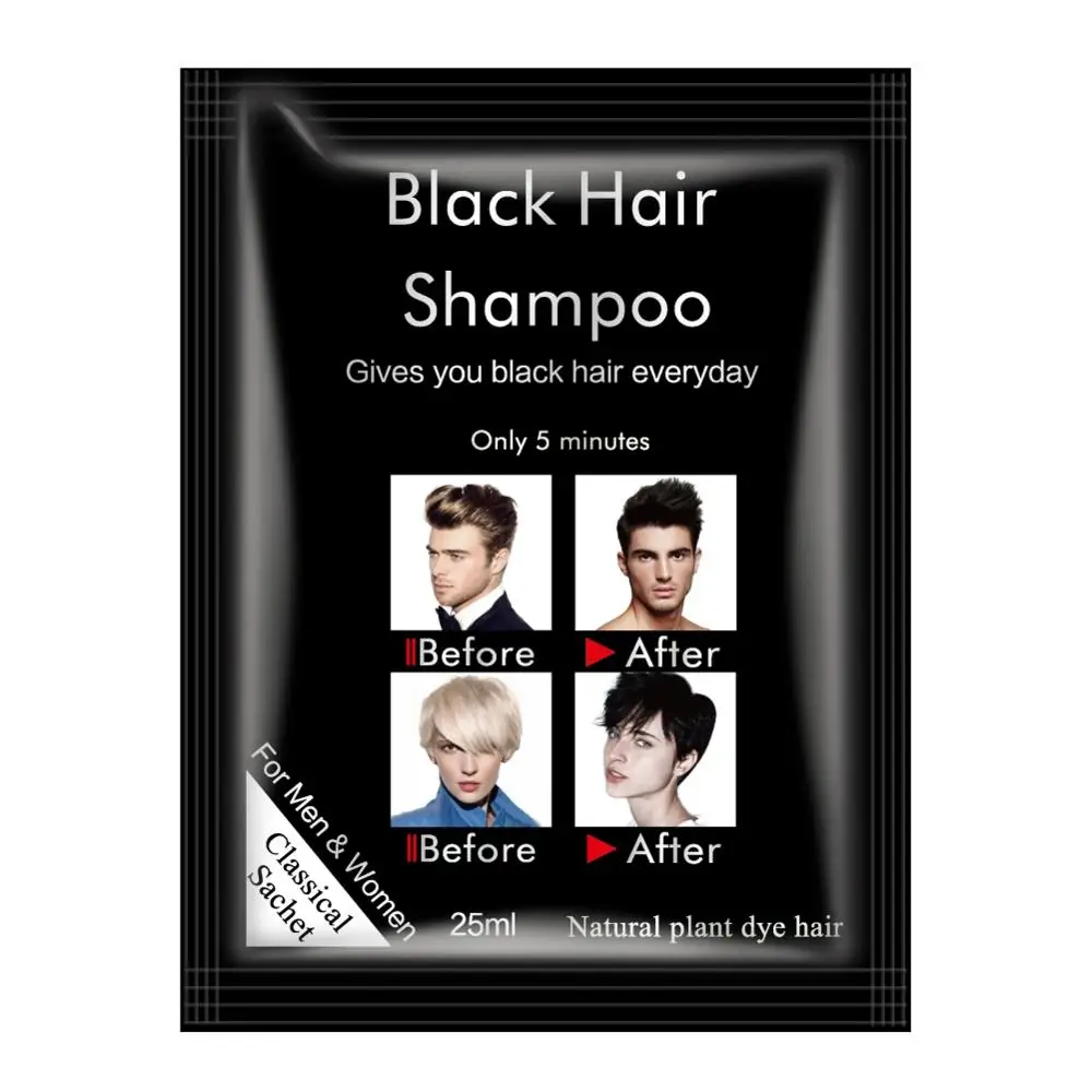 

2 Pcs/lot Dexe Fast Black Hair Shampoo Only 5 Minutes White Become Black Hair Color Grey Hair Removal for Men and Women