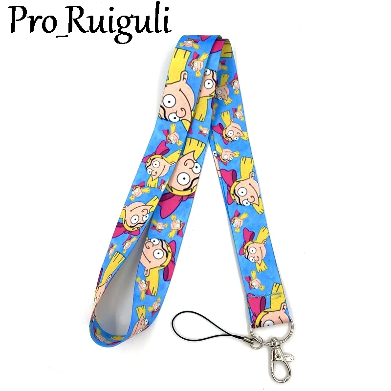 

Funny Girl Cartoon Characters Lanyard Badge ID Mobile Phone Rope Key Lanyard Neck Straps Accessories webbings ribbons