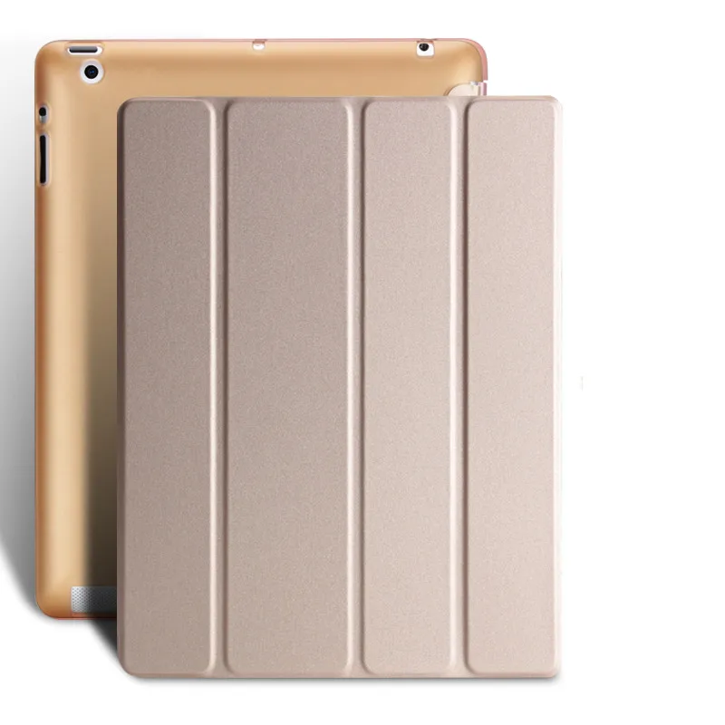 

For ipad 4 Ipad 2 Case Leather Ultra Slim Soft TPU fold Magnetic Smart Cover for iPad 2/3/4 tablet Case Shockproof Protective
